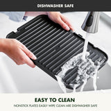 GreenPan 6-in-1 Multifunction Removable Plate Indoor Grill & Electric Griddle, Diamond Infused PFAS Free Ceramic Nonstick Reversible Plates, Opens Flat, Adjustable Temp, Panini Press, Black
