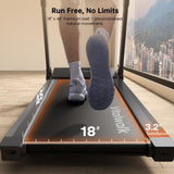 Vitalwalk Foldable Treadmill with Auto Incline, 48"x18" Wide Running Belt, 10MPH, 3.5HP Brushless, Walking Pad Treadmill for Home, Auto Folding, No Installation, 350LBS Capacity, APP, 15% Auto Incline