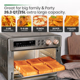 Infrared Heating Air Fryer Toaster Oven, Extra Large Countertop Convection Oven 10-in-1 Combo | Black Matte Stainless Steel VAL CUCINA