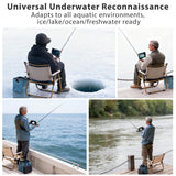 Jiisquilyx Underwater Fishing Camera with Monitor: 6" HD 1080P Portable Fish Finder for Ice/Lake/Sea｜Waterproof Depth Finder for Boats/Kayaks & Murky Waters｜IP68 Ice Fishing Camera with Bright Display