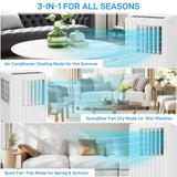 Portable Air Conditioner, 8,000 BTU, Smart Compact AC Unit with Cooling, Dehumidifier, Fan, Remote Control and Window Kit for Rooms up to 350 Sq.Ft., White