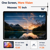 MESWAO 16 Inch Android 16 Tablet, Widevine L1 Certified 1920x1200 IPS Pad