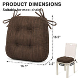 Dining Chair Cushions Set of 6, Dual-Layer Memory Foam Kitchen Chair Cushions