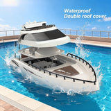 Ssccgym Remote Control Boat 4CH Electric Watercraft RC Sail Cruise Boat Yacht 15km/h for Lake Pool 14y+ Beginners