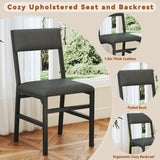 Round Dining Table Set for 6, 7-Piece Kitchen Table and Chairs for 6, 47'' Round Dining Room Table Set with 6 Chairs