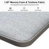 PURPLE LEAF 1 Piece Patio Chaise Lounge Luxury Heavy-Duty Gray