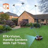 Segway Navimow i105N Robot Lawn Mower Perimeter Wire Free 1/8 Acre RTK+Vision Robotic Lawnmower, AI-Assisted Mapping