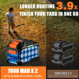 17000 RPM Cordless Leaf Blower with DECERK 7.8AH Battery - 530CFM Powerful Brushless Motor for Lawn Care, 5-Speed Turbo Electric Blower for Dust, Wet-Leaves, Car, Gutters, Lightweight Garden Tool