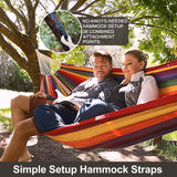 CHULIM Brazilian Double Hammock with Tree Straps,Extra Large 240x160cm,2 Persons Hammock for Backyard Patio Outdoor and Indoor,450lbs Weight Capacity,Soft Woven Cotton Fabric