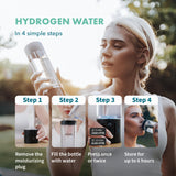 PIURIFY Hydrogen Water Bottle Generator - Up to 4100+ PPB Molecular Hydrogen Infusion - SPE/PEM Technology - Certified H2 Generator - Rechargeable - Extended Warranty - 10 oz (Black)