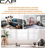 CAP 100 LB Rubber Coated Hex Dumbbell Hand Weight Set with Vertical Storage Rack | Black