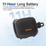 TAZATA Bike Speaker, IPX7 Waterproof & Dustproof Portable Bluetooth Speaker for Scooter Handlebar, Enhanced Bass, Shower Speakers, 11H Battery, Versatile Strap,TWS Bike Accessories for Travel Outdoor