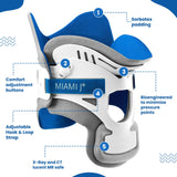 Miami J Cervical Collar - Neck Brace for Restricting Cervical Motion-Nerve & Post-Surgery Relief , Neck Pain Relief, Decompression & Support - Rigid Posture Corrector & Stretcher for Whiplash (MJ-200 / Kyphotic)