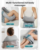 Snailax Cordless Neck Massager with Heat, Shiatsu Neck Back Massager for Pain Relief Deep Tissue, Rechargeable 4D Knead Shoulder Massager Pillow, with Portable Carry Bag, Gifts for Mom, Dad
