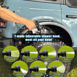 necaces 8Gallon Pressurized Water Tank,Portable Aluminum Camping Shower Water Storage with Spray Hose for Overland Off-Road Vehicles, Pick-up Trucks,Outdoor Activities Water Supply.