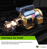 Goldstream Pumps WVO Designs Portable Oil Pump W2065, 12GPM, Baldor