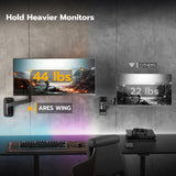 ARES WING Wall Mount Monitor Arm for 17-49 Inch Ultrawide Screens, Black