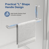 KPUY Pivot Shower Door, 26-28" W x 72" H Frameless Single Swing Glass Shower Door with Explosion-Proof Film Nano Coating, 1/4" (6mm) Thick Tempered Clear Glass, Brushed Nickel