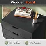 DEVAISE 5-Drawer Filing Cabinet, Under Desk file Cabinet, Black
