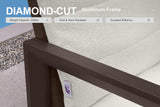 PURPLE LEAF Outdoor Counter Stool Set of 2 Modern Aluminum Stool, Bronze