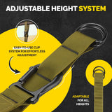 Pull Up Assistance Bands Set - 4 Heavy-Duty Pull Up Bands, Height Adjustable Strap & Comfortable Foot Strap - Stackable Pull Up Resistance Bands for Pull Ups (Military Green)