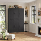 HITHOS 71" Tall Kitchen Pantry Storage Cabinet w/Drawers & Shelves, Black