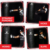 PROLAST 4 ft 80lb Heavy Boxing Punching Bag, Muay Thai, MMA, Strength Training Equipment, Hanging, Filled, Black