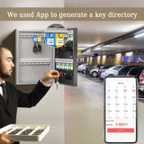 32 Key Lock Box Wall Mount, Smart Key Cabinet One Time Password/APP Bluetooth/Fixed/Wi-Fi Remote/Key Unlock DiDiHere