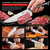 MAD SHARK Kitchen Knife Set, Professional Kitchen Knives 5PC Chef Knife Sets, German High Carbon Stainless Steel, Ultra Sharp Cooking Knives with Gift Box