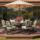 Summsun Patio Chair Cushions Set of 4, Faux Linen Outdoor Furniture Cushions