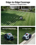 ANTHBOT M5 Robot Lawn Mower with Garage 1/8 Acre, Dual Vision+Full-Band RTK Robotic Lawnmower, No Perimeter Wire, App Control Obstacle Avoidance, 45% Slope, Cutting Height, Multi-Zone Mapping