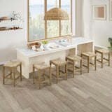 DUHOME 26-Inch Backless Seagrass Counter Stools Set of 6, Natural