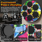 Music Boxing Machine with Boxing Gloves - Wall Mounted Punching Machine for Adults & Kids, 9-Speed Punch Game, Wall Boxing Punching Pad, Upgrade Gifts for Boys Age 6+ (Hip-Hop)
