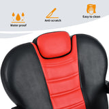 THINK 30 Classic Reclining Barber Chair, Salon Chair for Hair Stylist with Heavy Duty Hydraulic Pump, 360° Rotation, Tattoo Chair Shampoo Beauty Salon Equipment, Max Load Weight 330 Lbs, Red & Black