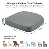 Nordjager Chair Cushions for Dining Chair Seat Set of 4, Memory Foam Chair Pads Help You Relief