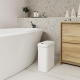 EKO Automatic Bathroom Trash Can with Lid, 2.6 Gallon Slim Touchless Garbage Can