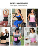 FeelinGirl Segmented Waist Trainer for Women Tummy Control Shapewear Belt for Workout Sport Girdle Hourglass Body Shaper Bright Pink