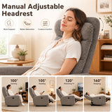 LuvnVirtue Power Recliner Chair, Wall Hugger for Living Room, RVs (Grey)