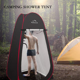 Your Choice 3.9x3.9x6.9FT Pop Up Privacy Tent, Large Portable Camping Changing Room with 2 Storage Pockets & 4 Sandbags, Outdoor Shower & Toilet Shelter for Beach, RV, Camping & Hiking - Black