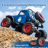 FCX24S RC Crawler 1/24 Remote Control Car, Power Wagon S 4WD RC Crawler Two-Speed Shift, RC Rock Crawler 8Km/h with Metal Gears for Adults (Blue)