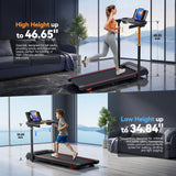 ANCHEER 15% Incline Walking Pad Treadmill with Desk Workstation & Adjustable Height, Portable Treadmills for Home 450 lbs Weight Capacity