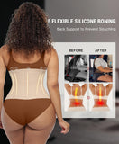 FeelinGirl Workout Waist Trainer Cincher Gym Postnatal Corset Shaper Tummy Slimmer Plus Size for Women Skin XS