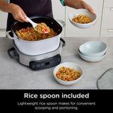 Ninja Foodi 6.5 qt Everyday PossibleCooker, 6-in-1 Functionality, Multi Cooker, Slow Cooker, Stainless Steel/White, MC1100 (Renewed)