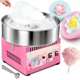 Commercial Cotton Candy Machine 1000W, 3-4 Per Minute, 38cm Stainless Steel Bowl, Easy Double Switch, Sugar Scoop, for Carnival Party Commercial Events (US Plug)