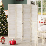 Room Dividers and Folding Privacy Screens, Wood Louvered Separators Divider Wall for Home Office