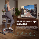 Sunny Health & Fitness Smart Elliptical Trainer, Heavy-Duty Exerciser w/Resistance Bands for Leg & Arm Exercise, Home/Office Senior Training Machine, Exclusive SunnyFit App Bluetooth Link–SF-E323054
