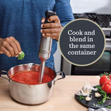 Vitamix 5-Speed Immersion Blender, Professional-Grade Hand Blender with 625-Watt Motor and Stainless-Steel Blade, Stainless Steel/White