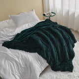 GONAAP Fuzzy Faux Fur Throw Blanket Queen Size Dark Teal Super Soft Cozy Plush Fuzzy Shaggy Blanket for Couch Sofa Bed (Dark Teal, Queen(90"x90"))