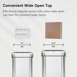 90 Liter Open Top Stainless Steel Slim Commercial Trash Can, Tall Kitchen Garbage Bin
