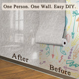 Qorqeous Grey Mist Marble Peel and Stick Wallpaper, Glossy Texture Vinyl Wall Panels, Waterproof Renter Friendly, 23.6" x 118", TV Accent Wall, Bathroom, Foyer, Coffee Shop Decor